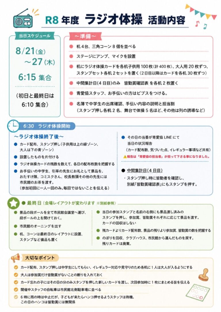 ラジオ体操_活動内容